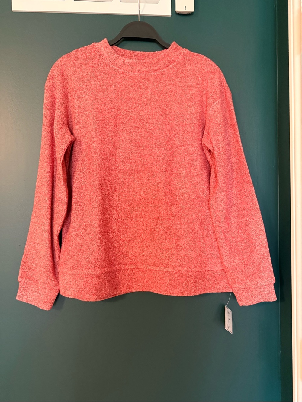 J. America Women's Crewneck Sweater in Coral